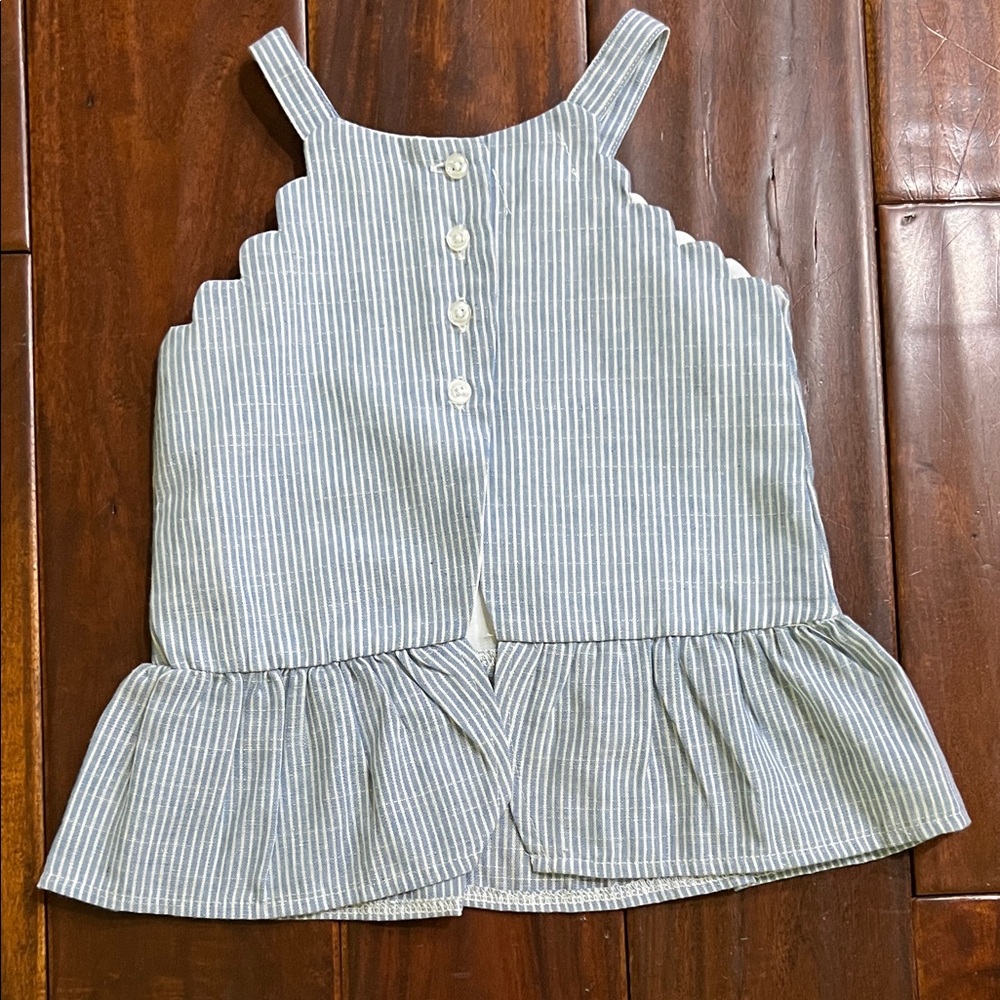 Mud Pie Blue and White Baby Outfit - Picture 3 of 4